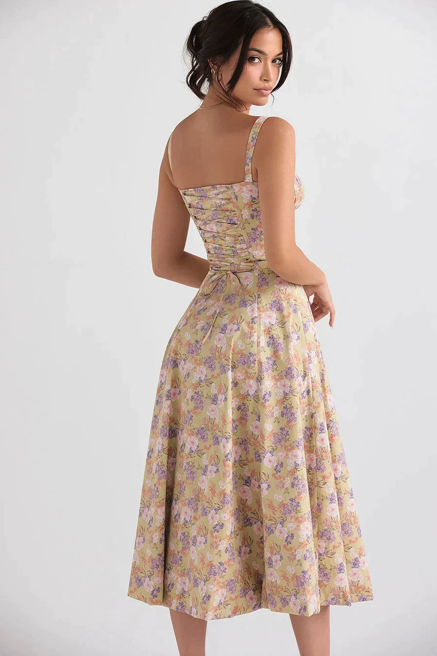 LegEase™ Floral Midriff Waist Shaper Dress